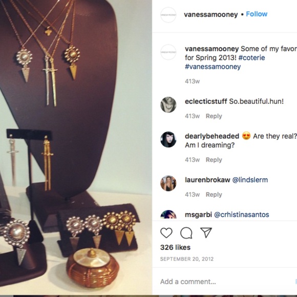 Vanessa Mooney sonnet of the sword silver dagger necklace - Picture 3 of 5